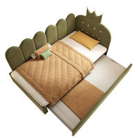 TAGESBETT 90x200cm mit Ausziehbett - Grün, Textil (90/200cm)