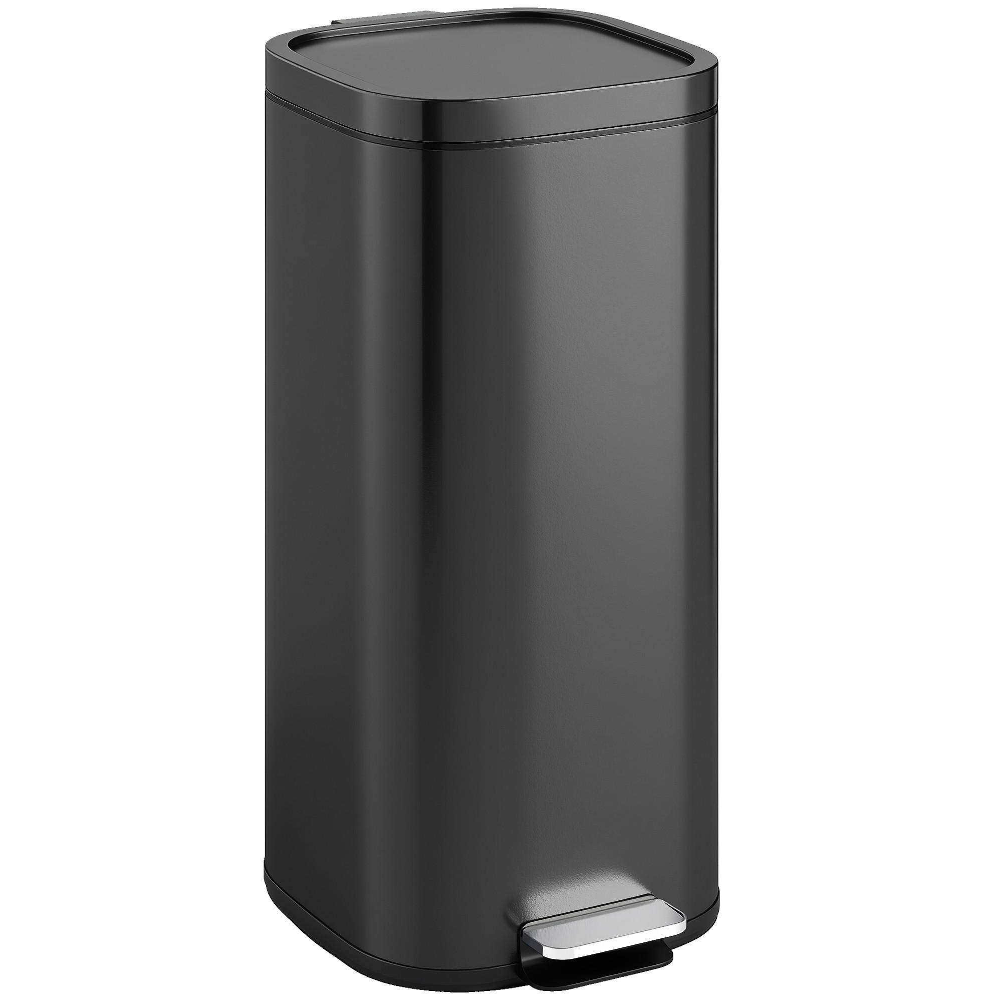 ABFALLEIMER Schwarz 1 Stück - Schwarz, Metall (29/59.5/36cm) - GiPP