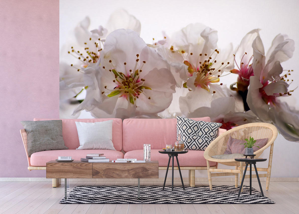 FOTOTAPETE Blumen 375 x 270 cm - Weiß, Papier (375/270cm) - Sanders & Sanders