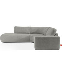 ECKSOFA LINKS ZUCCO, Dunkelaschgrau - Dunkelgrau, Holz/Holzwerkstoff (224/293cm) - KONSIMO®