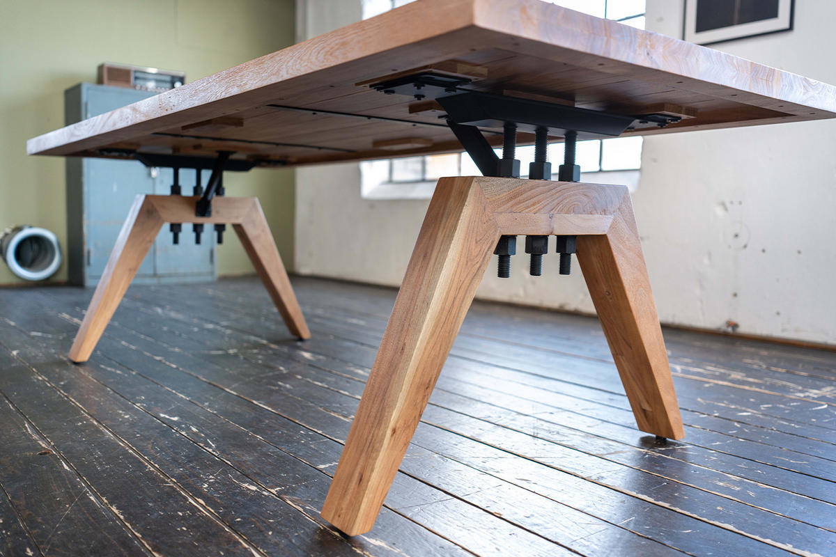 ESSTISCH MIT GERADER KANTE WOODY Braun Akazie - Schwarz/Braun, Akazienholz/Holz (280/100/78cm) - KAWOLA