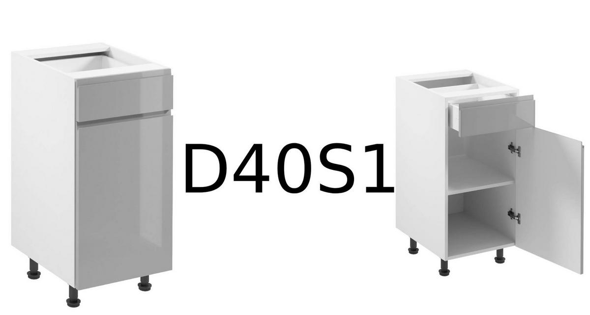 WINKELKÜCHE 320 cm x 320 cm x 200 cm- Aspen KA20-M320 - in Grau/Hochglanz - Grau, Holz (840/212/58cm)