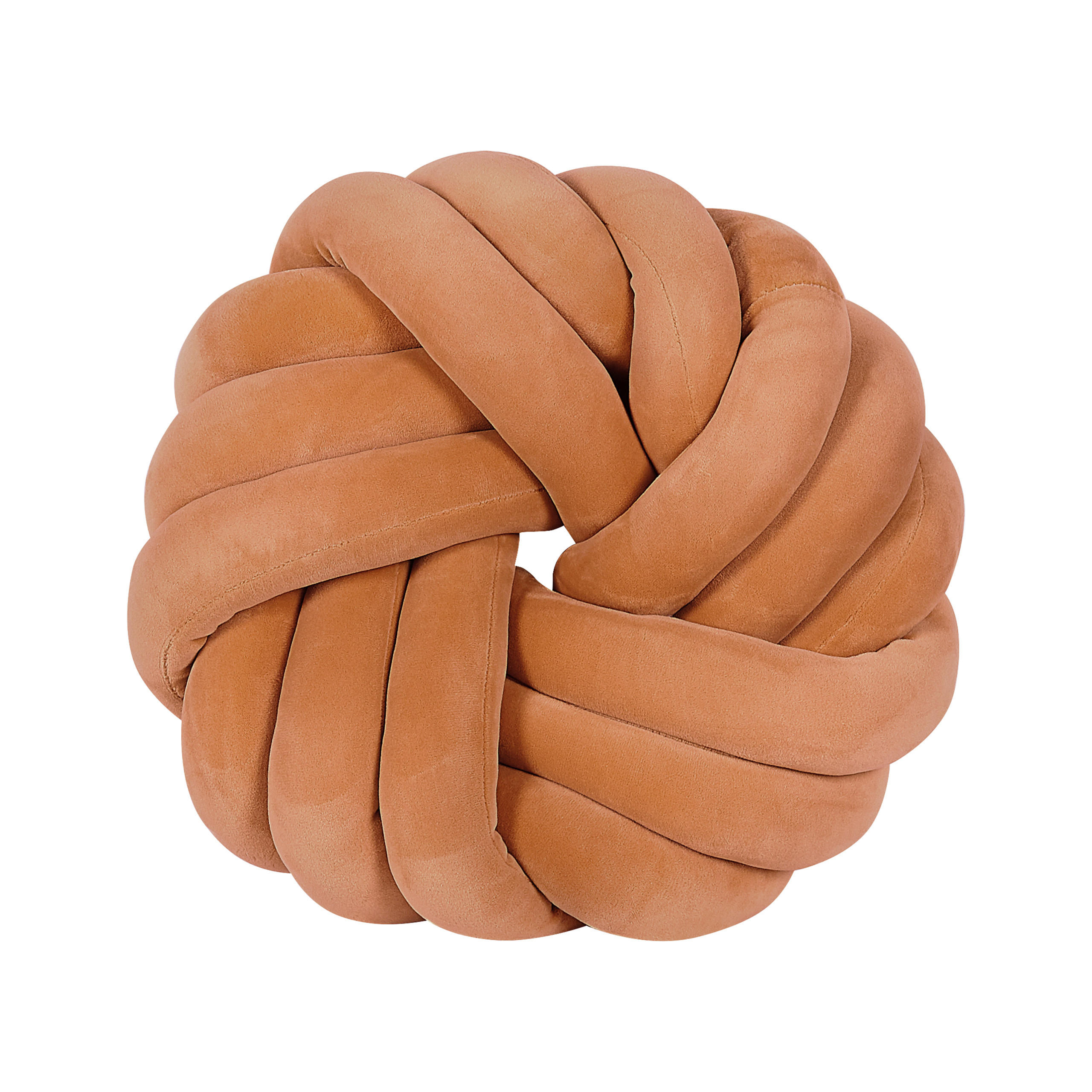 DEKOKISSEN Senfgelb 31/31 cm Akola - Dunkelgelb/Braun, Textil (31/31cm) - Beliani