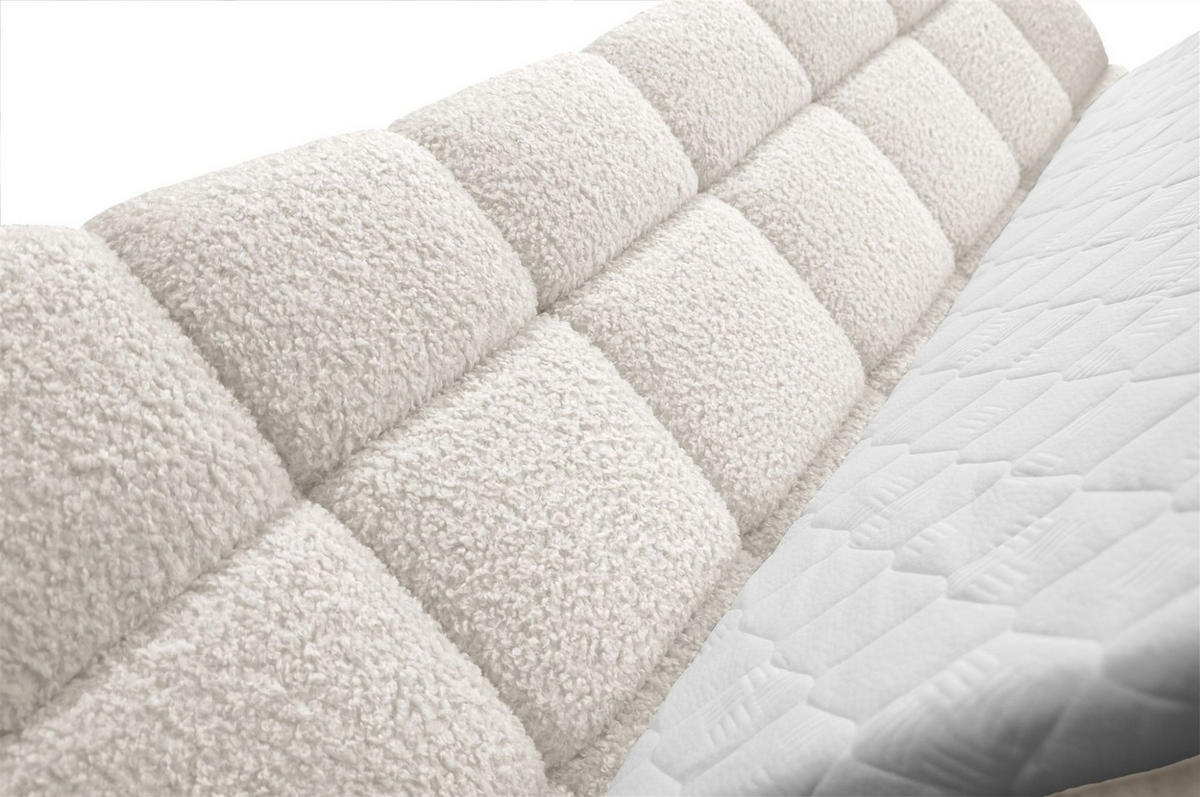 BOXBETT Nova In Rolf - Creme, Holzwerkstoff/Textil (140/200cm) - Fun Möbel