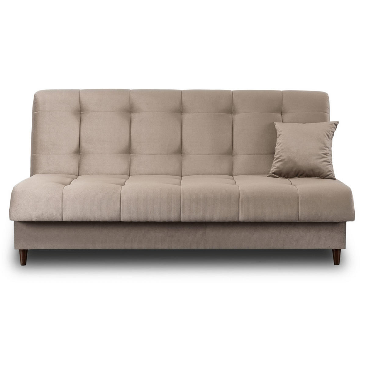 SOFA LIMA ausziehbar mit Schlaffunktion Beige - Braun, Holz/Textil (186/95/84cm) - makarowski meble