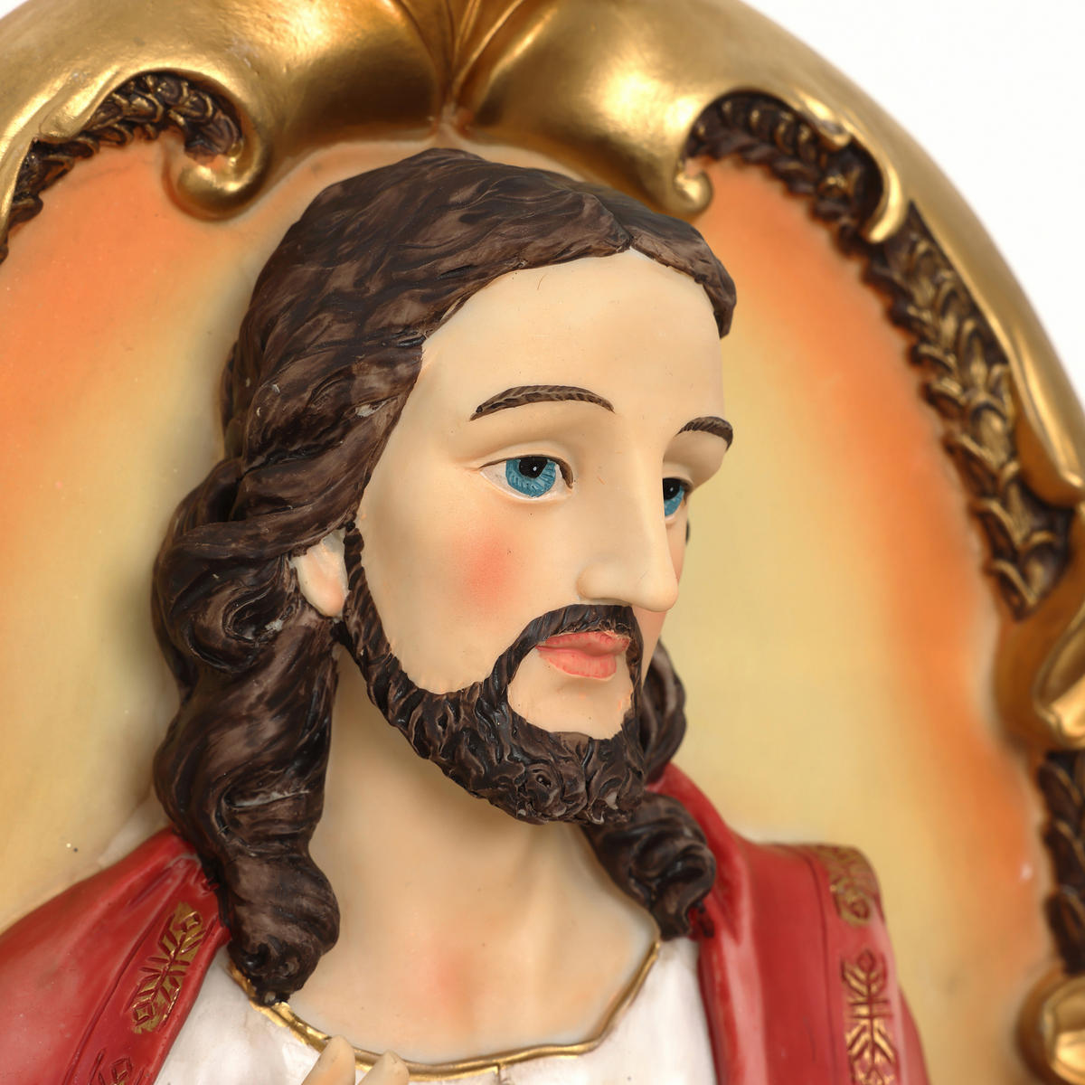 WANDDEKOR Heiligstes Herz Jesu, Symbol der Liebe | B26.5 x T8 x H40.5 cm - Multicolor, Kunststoff (26.5/40.5/8cm) - Hometopia