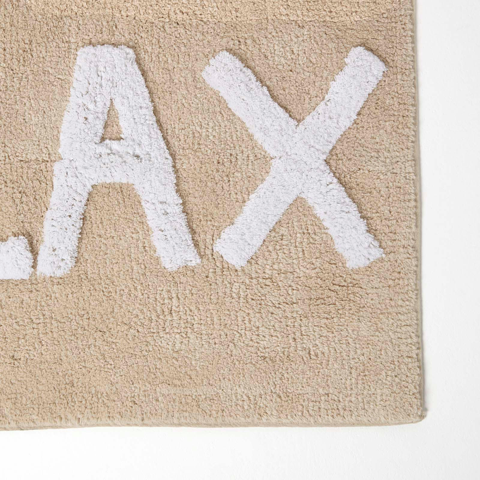 BADEMATTE Relax beige 50/80 cm, 100% Baumwolle - Beige, Textil (50/80cm) - Homescapes