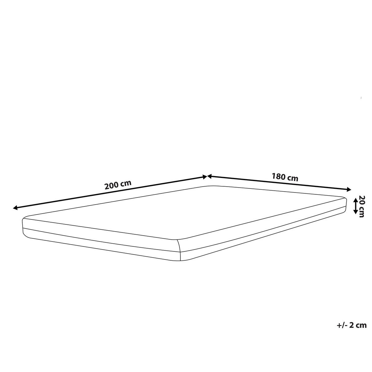 SALTEA DIN SPUMĂ CU MEMORIE H3/4 fixă 180/200 cm Glee - albastru/alb, material textil (180/200cm) - Beliani