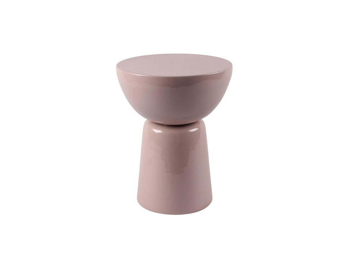 BEISTELLTISCH - 36 cm x 36 cm - Metall - Rosa - MENIRO - Pink, Metall (36/36/45.5cm) - Vente-Unique