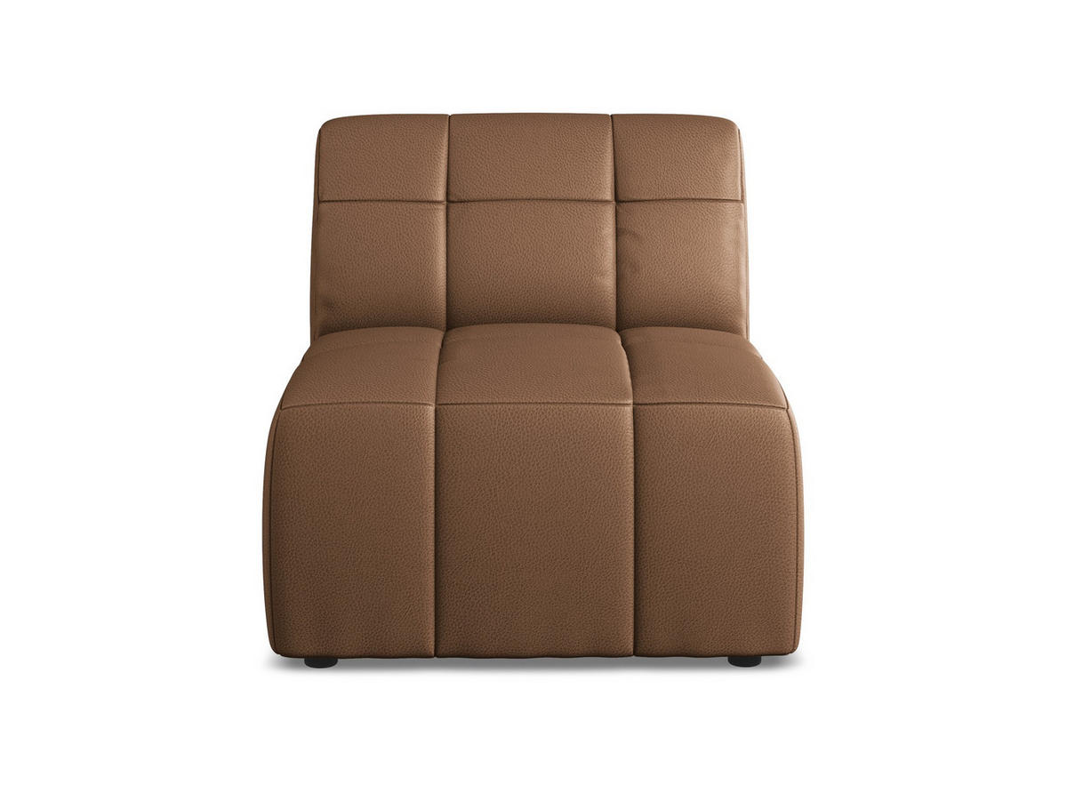 SOFAELEMENT Kunstleder Braun - Schwarz/Mokka, Holzwerkstoff/Kunststoff (75/77/90cm) - Makamii