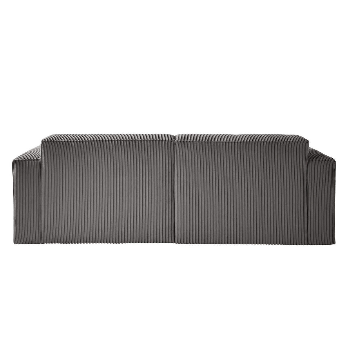 3-SITZER SOFA - Grau, Textil (240/75/96cm) - home24