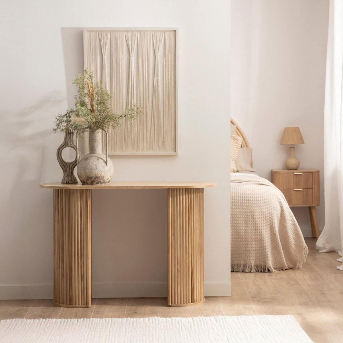 KONSOLENTISCH Trena Natürlich 110 cm x 74 cm - Naturfarben, Holzwerkstoff (40/110/74cm) - Klast Home