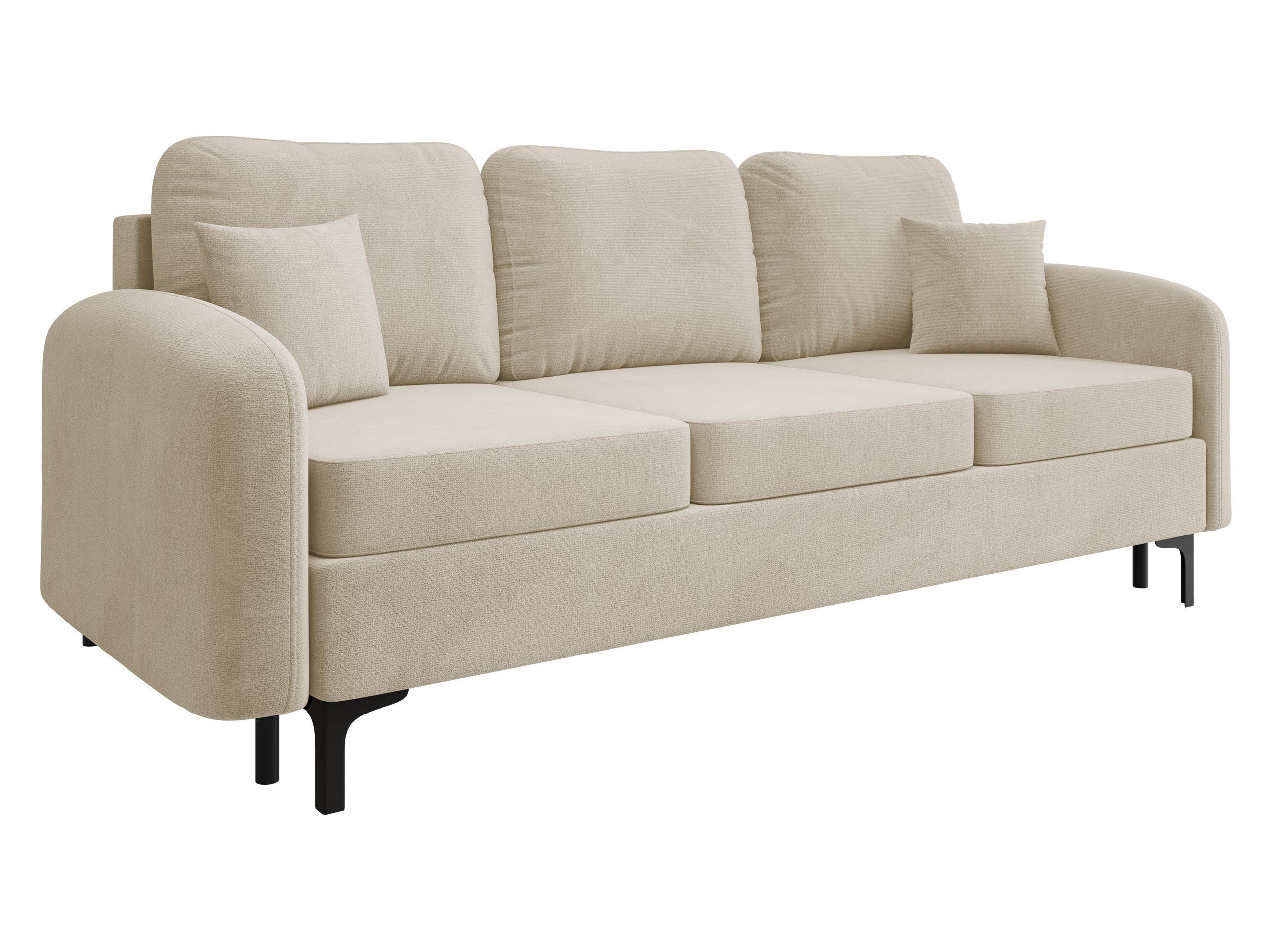 SCHLAFSOFA Venice - Schwarz/Naturfarben, Holz/Textil (225/96/94cm) - MIRJAN24