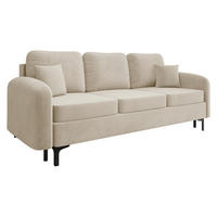 SCHLAFSOFA Venice - Schwarz/Naturfarben, Holz/Textil (225/96/94cm) - MIRJAN24
