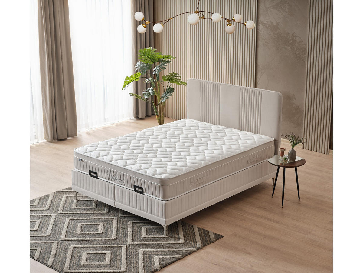 POLSTERBETT Winart 100x200 Beige - Beige, Textil/Metall (100/200cm) - Villa Möbel