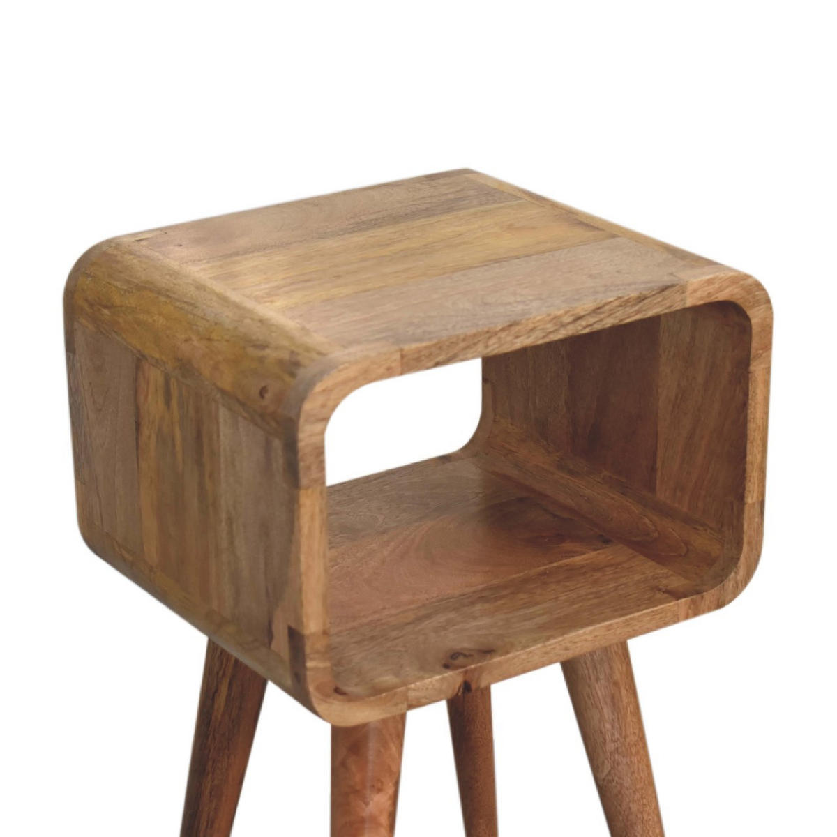 NACHTTISCH aus Massivholz - Messingfarben/Braun, Holz/Metall (30/50/25cm) - Artisan Furniture