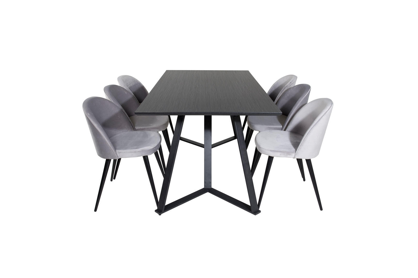 TISCHGRUPPE Hellgrau - Hellgrau, Holzwerkstoff (90/75/180cm) - ebuy24