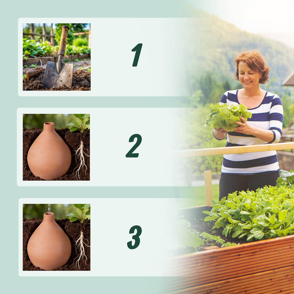 1XOLLA - Hellbraun, Keramik (18.5/18.5/23cm) - Relaxdays