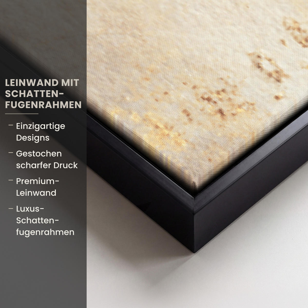 LEINWAND Bilder mit Rahmen - Luxus - Abstrakt - Gold - Weiß - 100x150 - Goldfarben, Textil (100/150cm) - MuchoWow