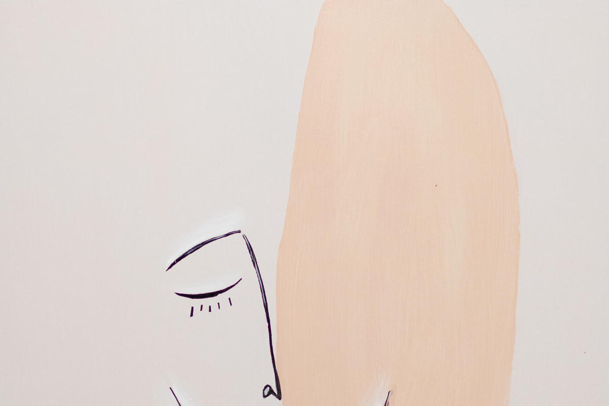 ACRYLBILD HANDGEMALT 60/90 cm - Pink, Holz/Textil (60/90cm) - KUNSTLOFT