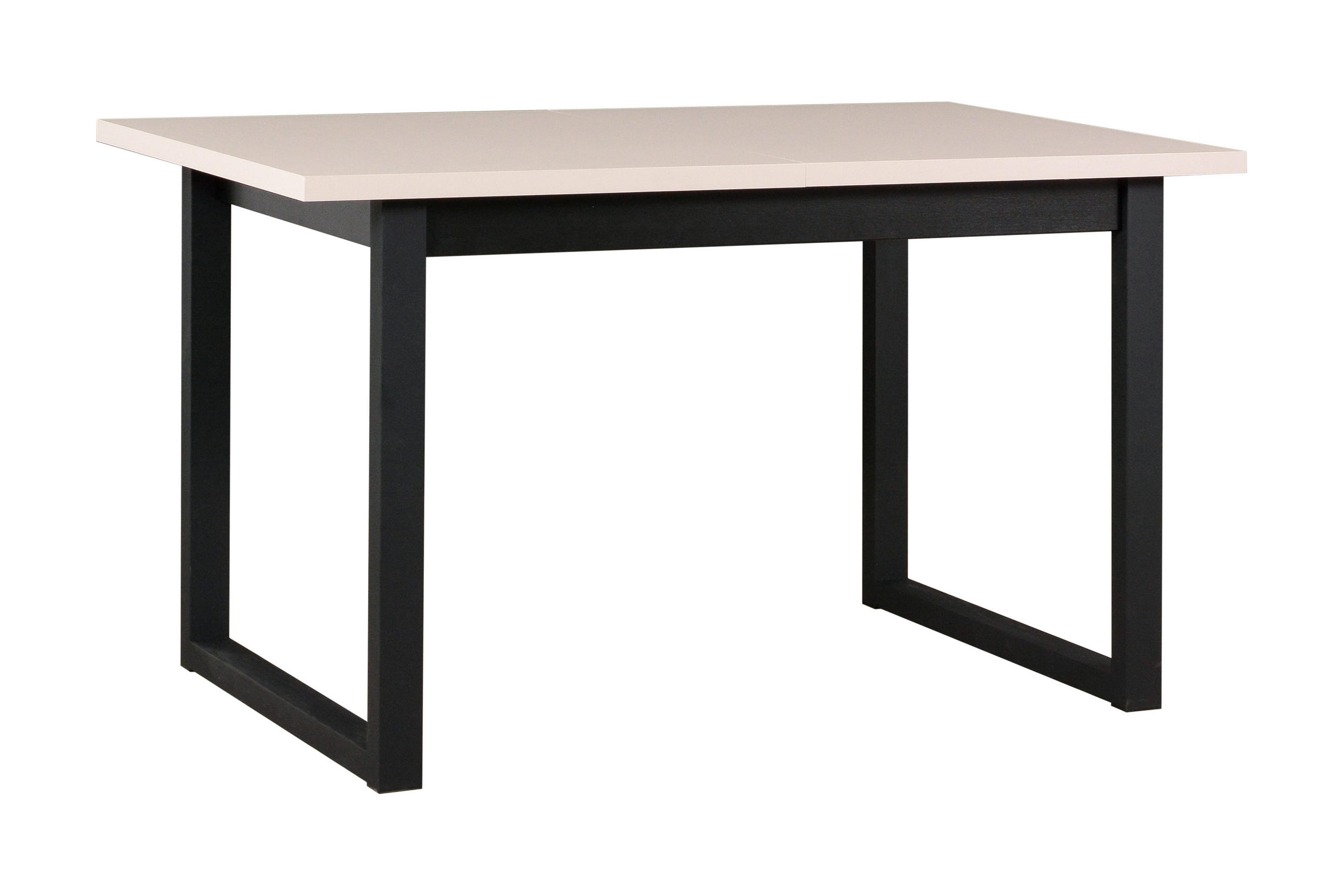 ESSTISCH Ikon 3 - Schwarz/Cappuccino, Holz/Metall (80/140/78cm) - Leaf Design