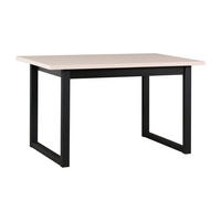 ESSTISCH Ikon 3 - Schwarz/Cappuccino, Holz/Metall (80/140/78cm) - Leaf Design