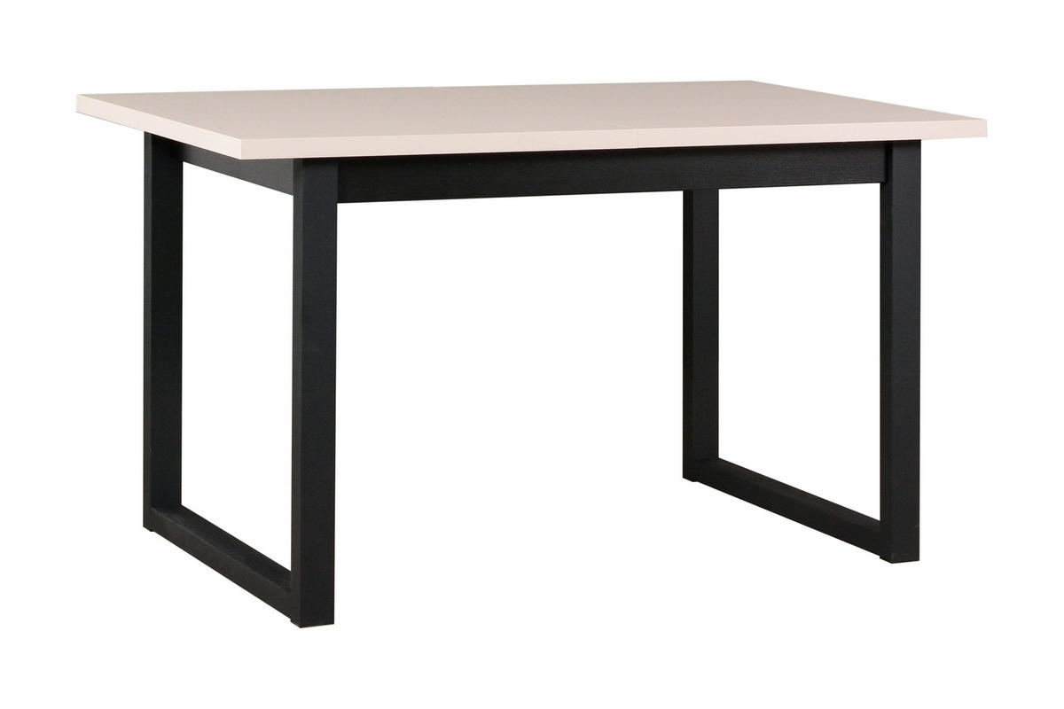 ESSTISCH Ikon 3 - Schwarz/Cappuccino, Holz/Metall (80/140/78cm) - Leaf Design