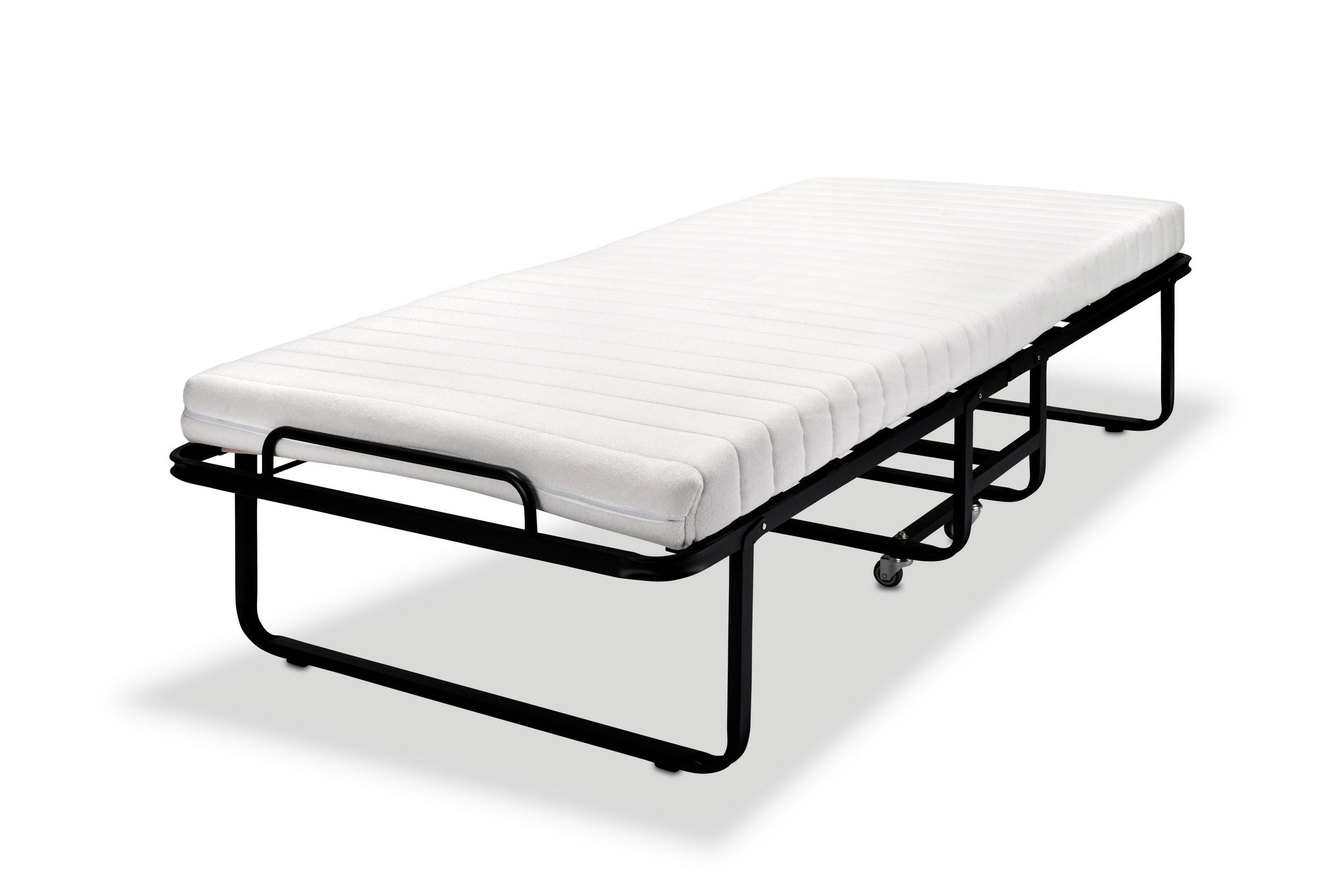 GÄSTEBETT GB210 - 80 x 200 cm cm stabiles Klappbett - Schwarz, Holz/Metall (80/200cm) - BED BOX
