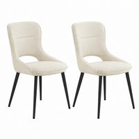 ESSSTUHL 2er-Set Chenille Beige 43 x 40 x 86 cm - Beige, Metall (40/86/43.2cm) - Meubliv