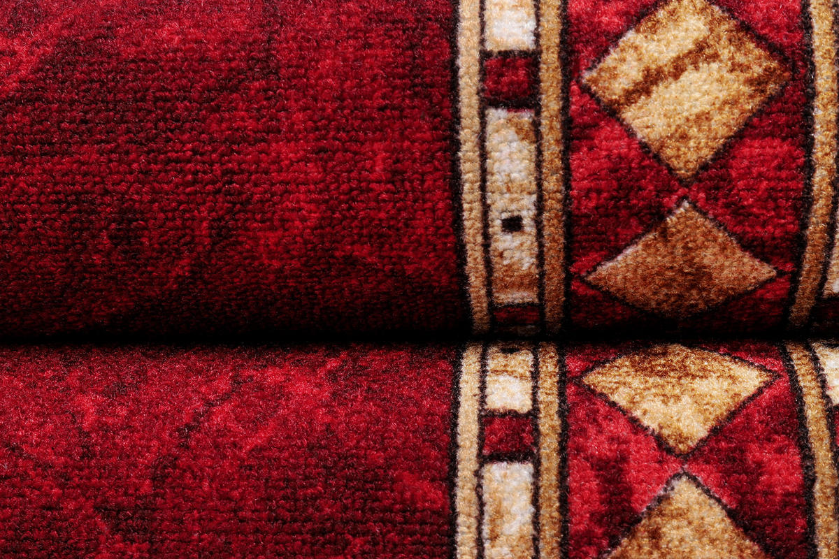 TEPPICHLÄUFER Anti-Rutsch Rot rutschfest Gummiunterlage 67/600 cm - Rot, Textil (67/600cm) - Tapiso