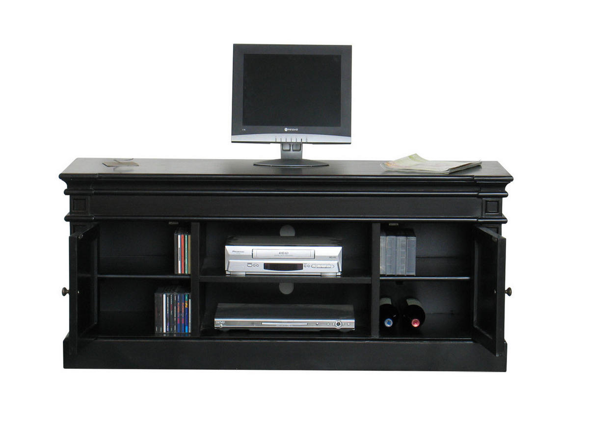 TV-ELEMENT Schwarz - Schwarz, Holzwerkstoff (137/60/45cm) - ebuy24