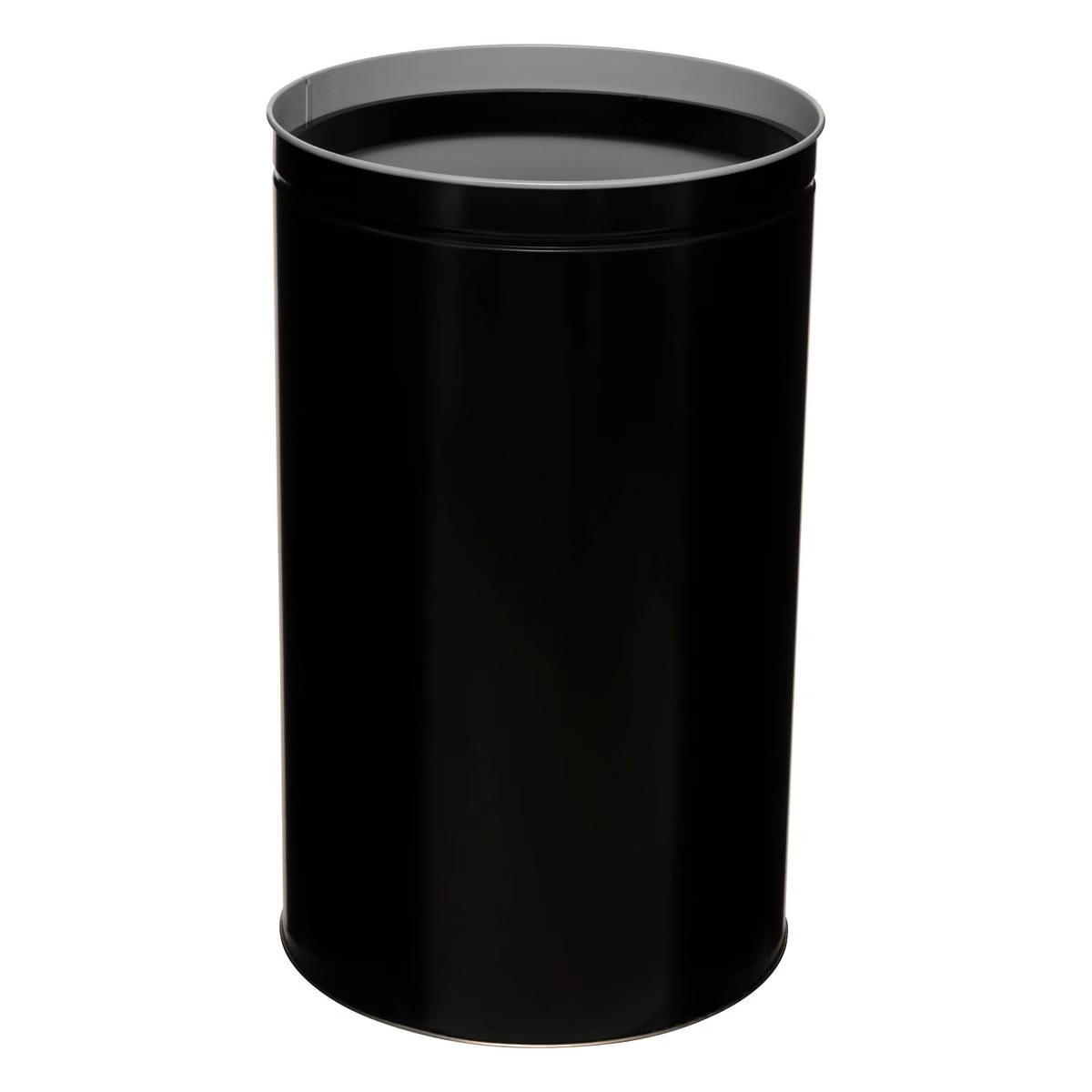 MÜLLEIMER aus Edelstahl 42 l 32/32/62 cm - Schwarz, Metall (32/62/32cm) - 5five Simply Smart