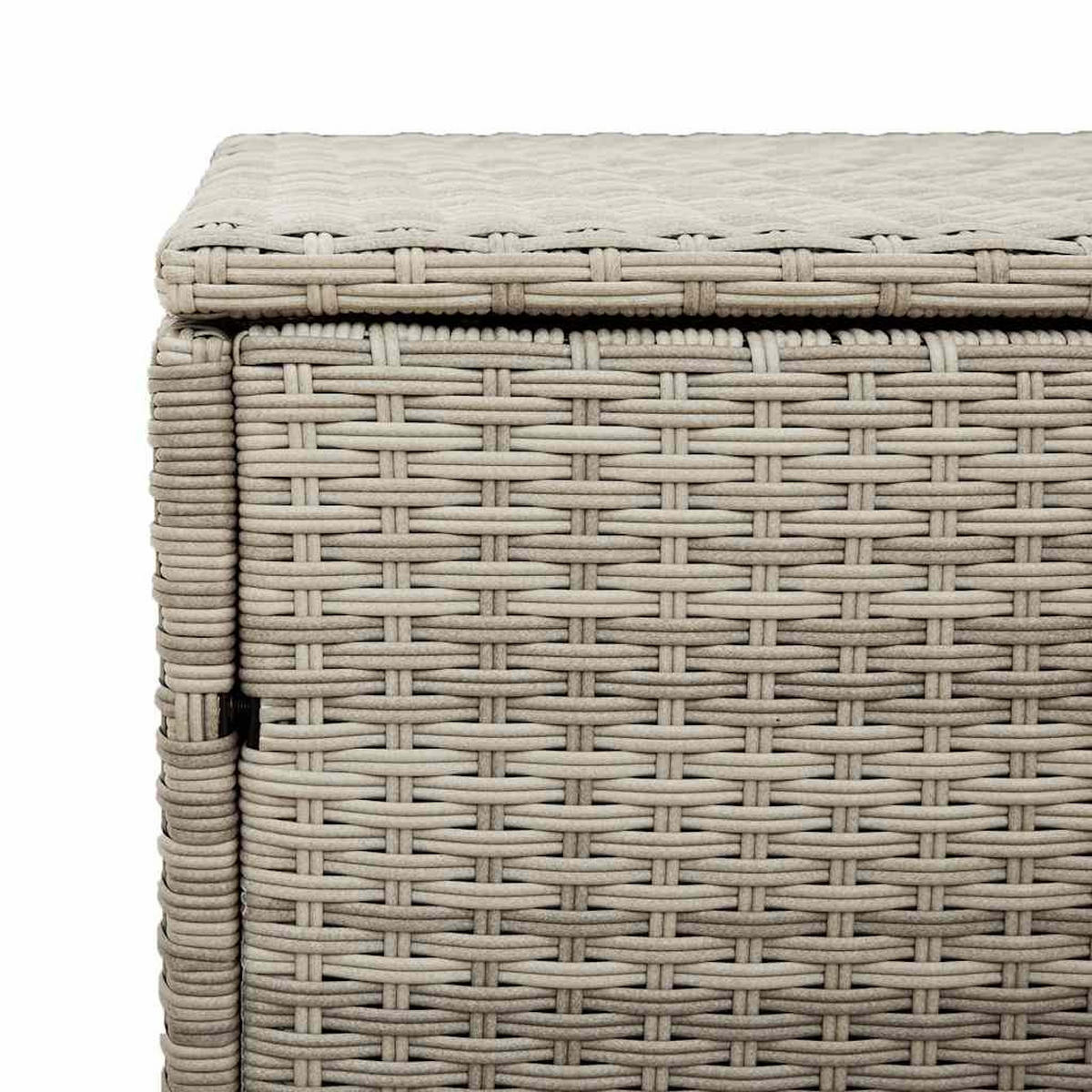 GARTEN-AUFLAGENBOX Hellgrau 110/50/58 Cm Poly Rattan - Hellgrau, Kunststoff (50/58/110cm) - vidaXL