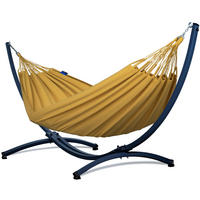 HÄNGEMATTE mit Gestell, 2 Personen, XXL, 200 kg, Metall, Merida Gold, einfache Montage - Gelb, Metall (370/130/120cm) - Potenza
