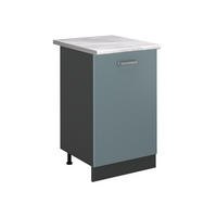 DULAP DE BAZĂ DE BUCĂTĂRIE R-Line, Albastru-gri/antracit, 50 cm стільниця Мармур - gri albastru/antracit, compozit lemnos (50/81.6/60cm) - Vicco