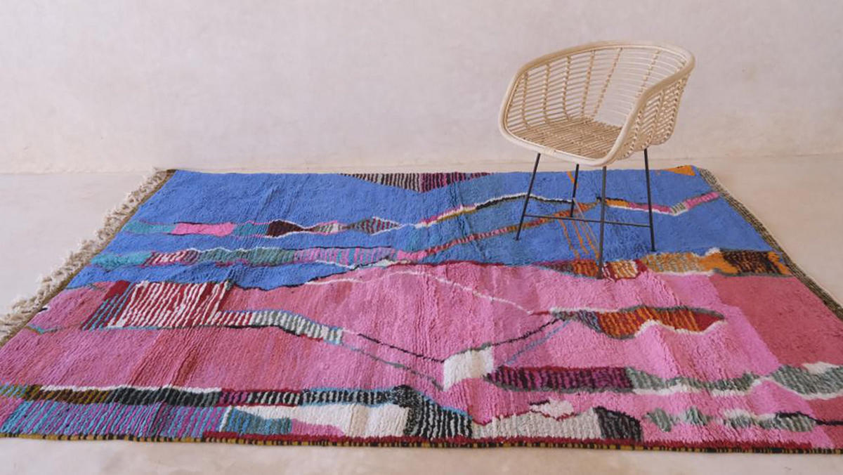 BERBERTEPPICH aus Marokko aus Wolle farbig mehrfarbig - Multicolor, Naturmaterialien (200/286cm) - AFK Living