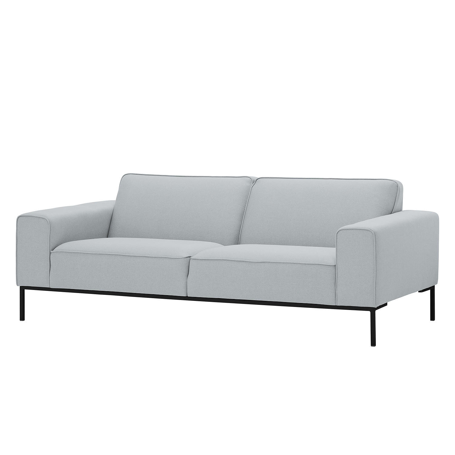 3-SITZER SOFA - Webstoff - Hellgrau, Textil (205/77/93cm) - home24