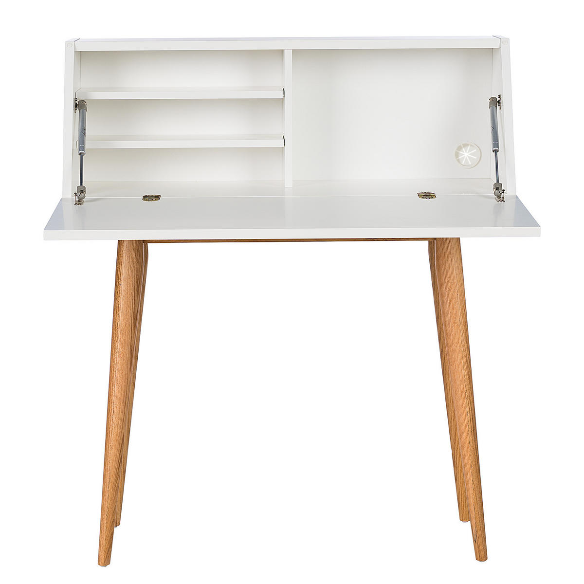 SEKRETÄR - Weiß - Eichefarben/Weiß, Holz/Holzwerkstoff (33/90/105cm) - home24
