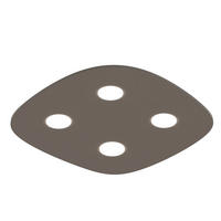 DECKENLEUCHTE - Graubraun, Metall (55/55/4cm) - Lumicom