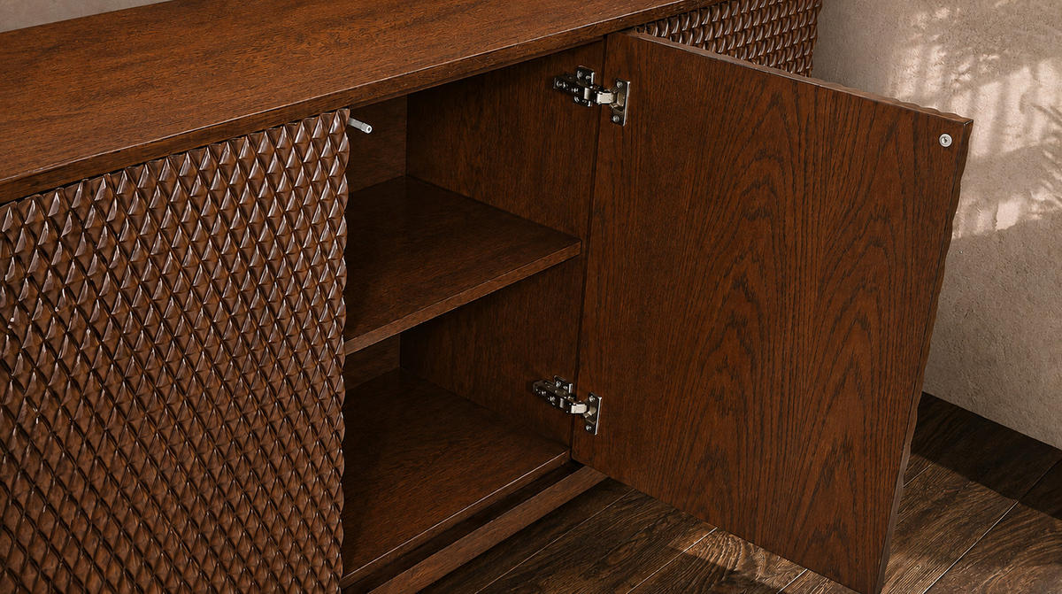 SIDEBOARD COPAS Braun Holz - Braun, Eichenholz/Holz (150/85/40cm) - KAWOLA