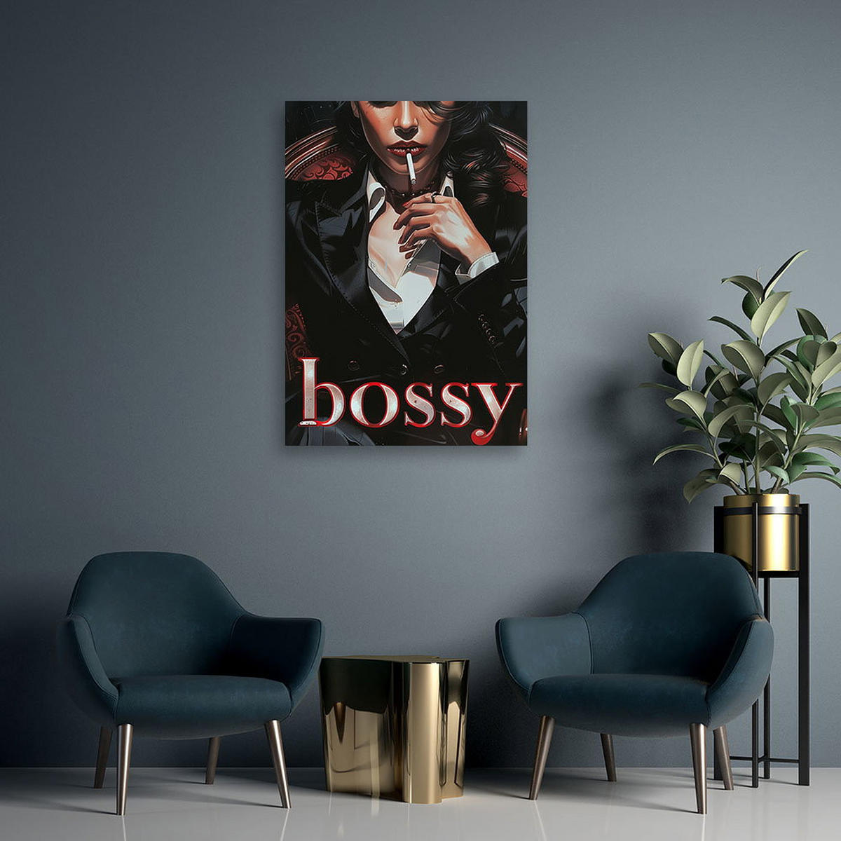 KUNSTDRUCK Schwarz 80/120 cm - Schwarz, Textil (80/120cm) - KUNSTLOFT