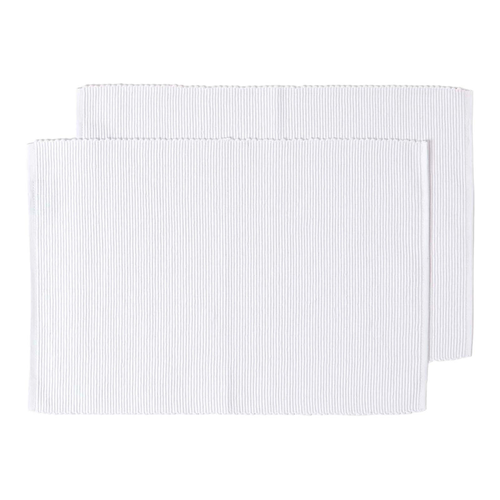 TISCHSET weiß im 2er-Set 33/50 cm, 100% Baumwolle - Weiß, Textil (33/50cm) - Homescapes