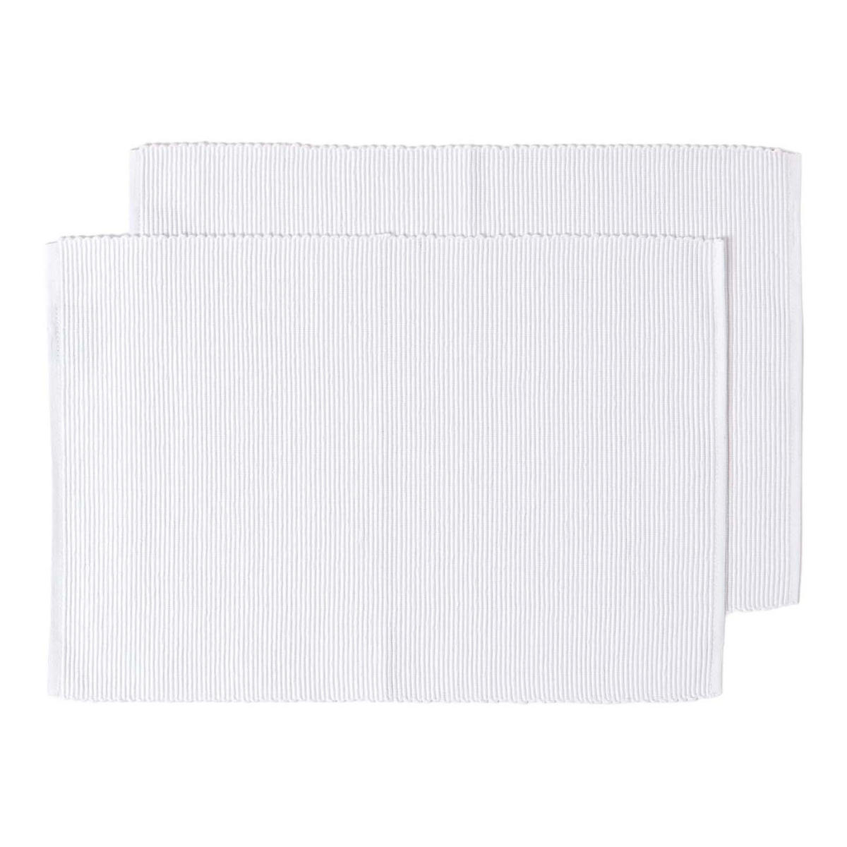 TISCHSET weiß im 2er-Set 33/50 cm, 100% Baumwolle - Weiß, Textil (33/50cm) - Homescapes