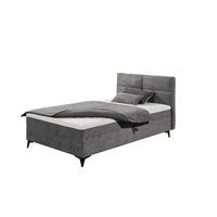 BOXBETT 120x200 inkl. Topper und Bettkasten - Schwarz/Grau, Holz/Holzwerkstoff (120/200cm) - ed exciting design