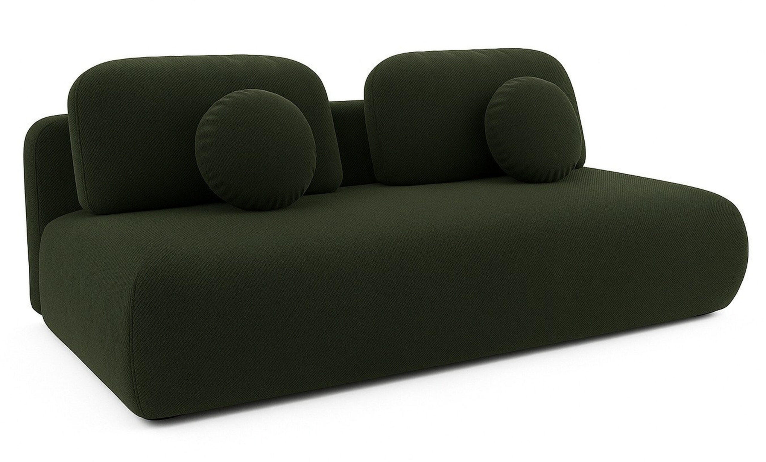SCHLAFSOFA OTO, Sofa mit Schlaffunktion und Bettkasten, Farbe: Grün, Velourstoff - Grün, Textil (206/90/92cm) - Sepro Meble