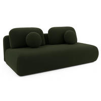 SCHLAFSOFA OTO, Sofa mit Schlaffunktion und Bettkasten, Farbe: Grün, Velourstoff - Grün, Textil (206/90/92cm) - Sepro Meble