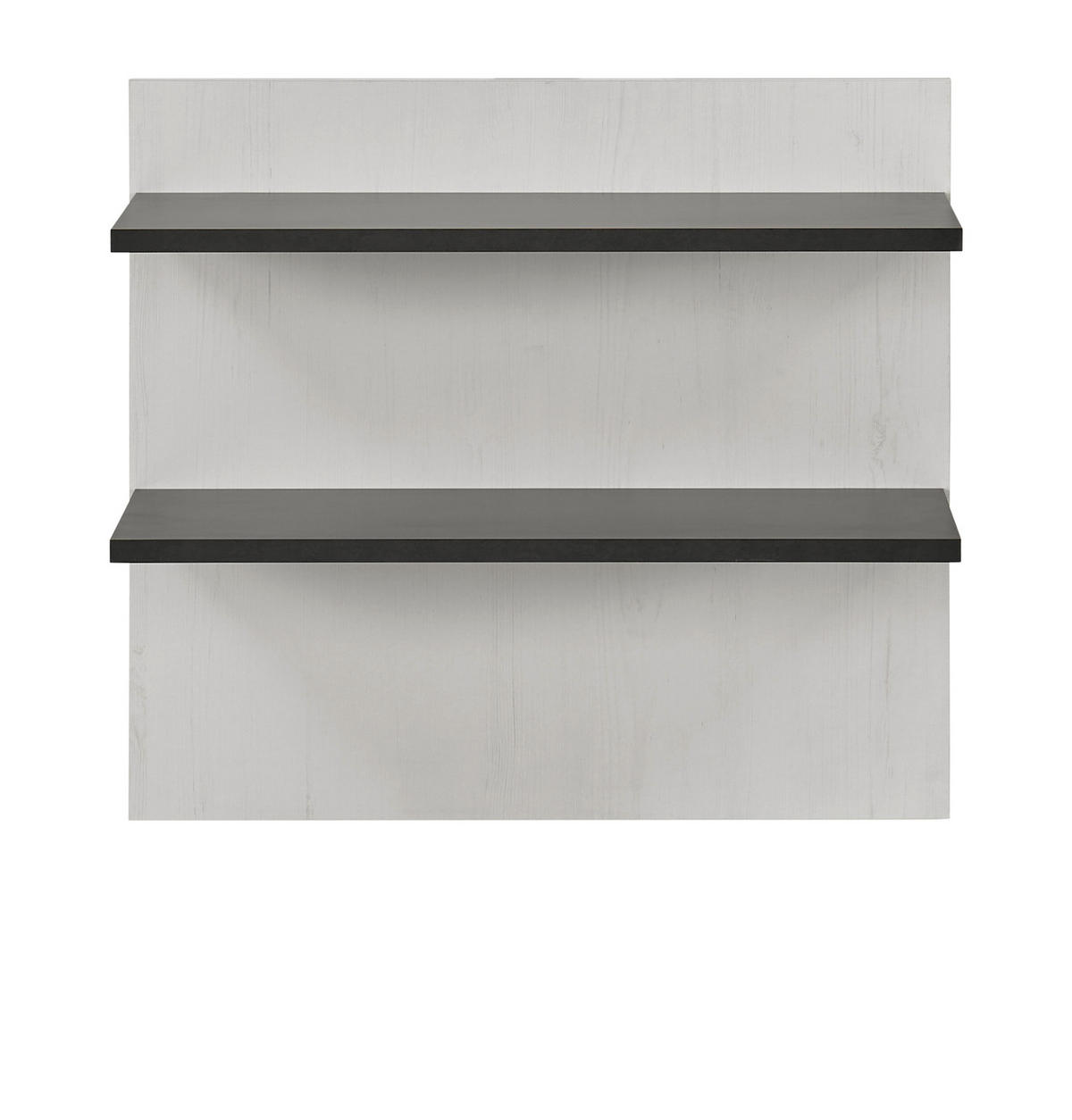 WANDPANEEL weiß Pinie, anthrazit Landhaus, Wandboard 60 x 54 cm - Anthrazit/Weiß, Holzwerkstoff (60/54/22cm) - Furn.Design