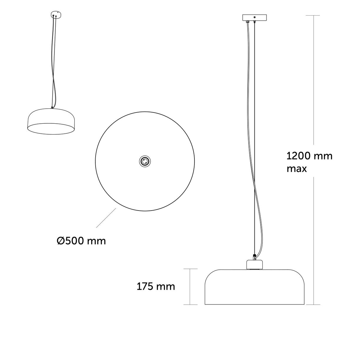 HÄNGELEUCHTE - Grün, Metall (50/50/17cm) - Lumicom