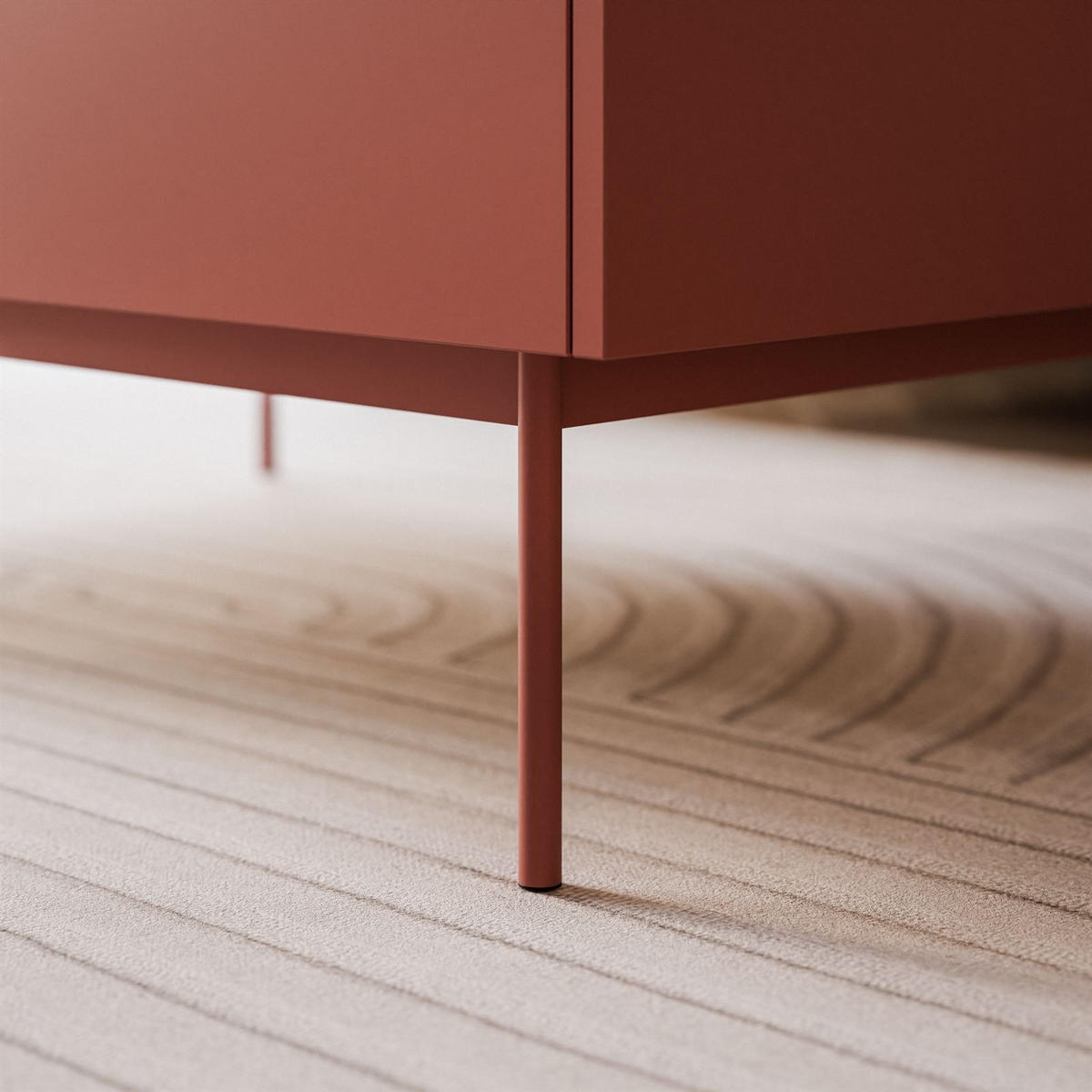 COUCHTISCH ESSENCE L97 mit Keramik Rot / Eiche Linea - Eichefarben/Rot, Holzwerkstoff (97/45/65cm) - Lookway