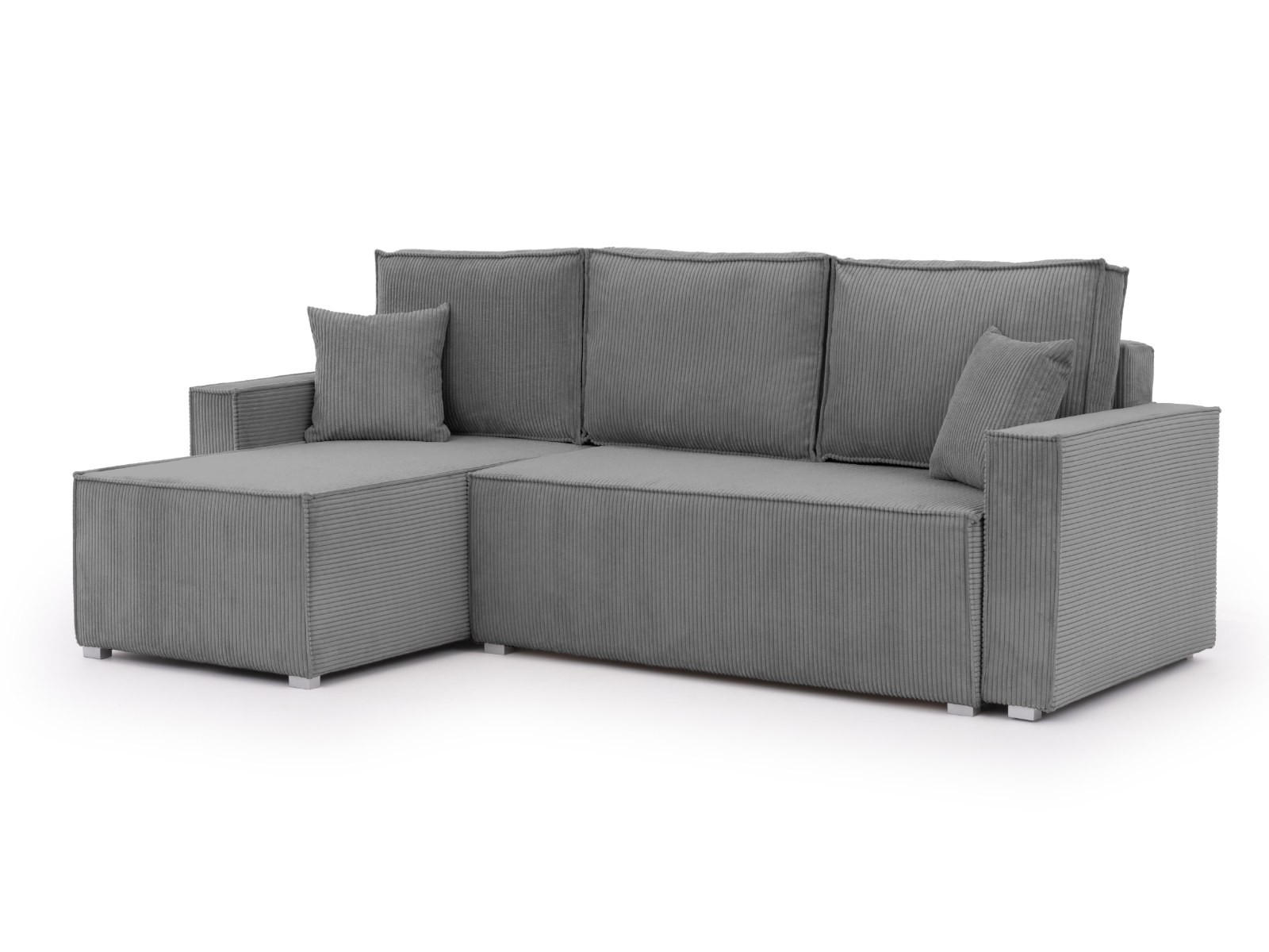 S-Style Ecksofa Grau 237x148 cm